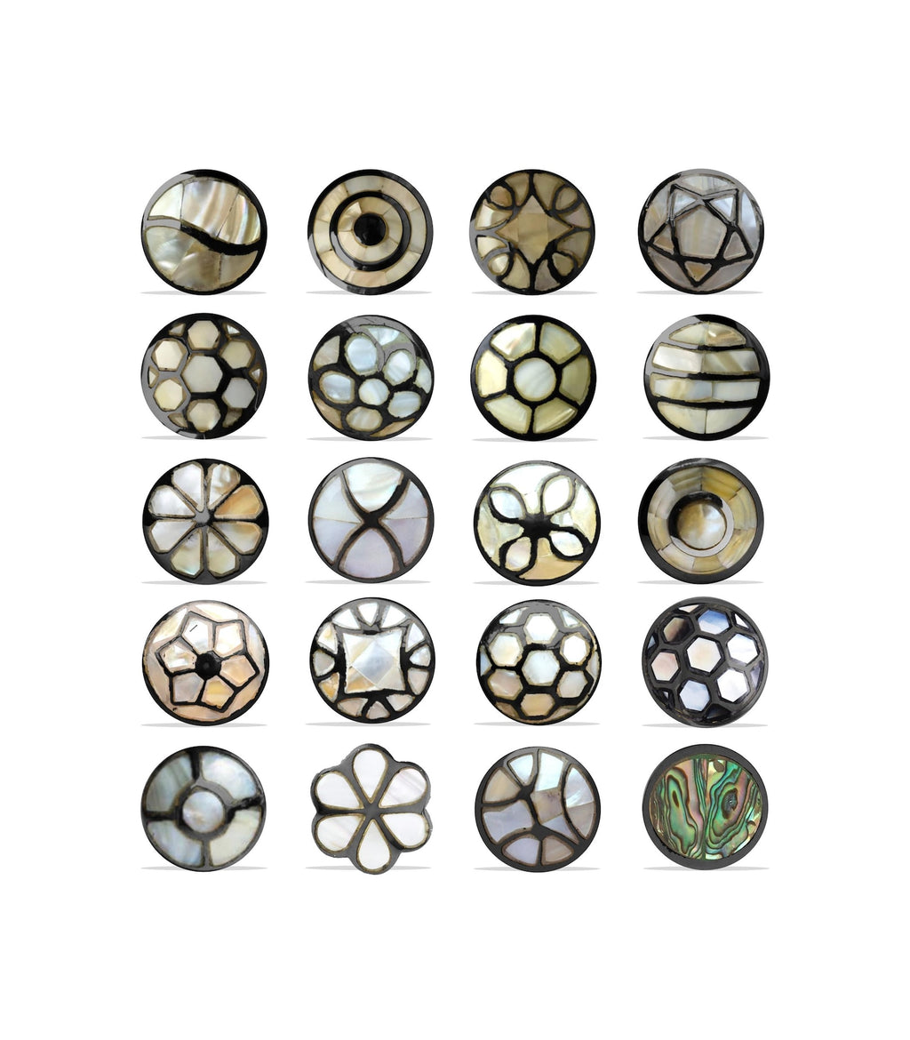 Mother of Black & Ivory Cabinet Handle