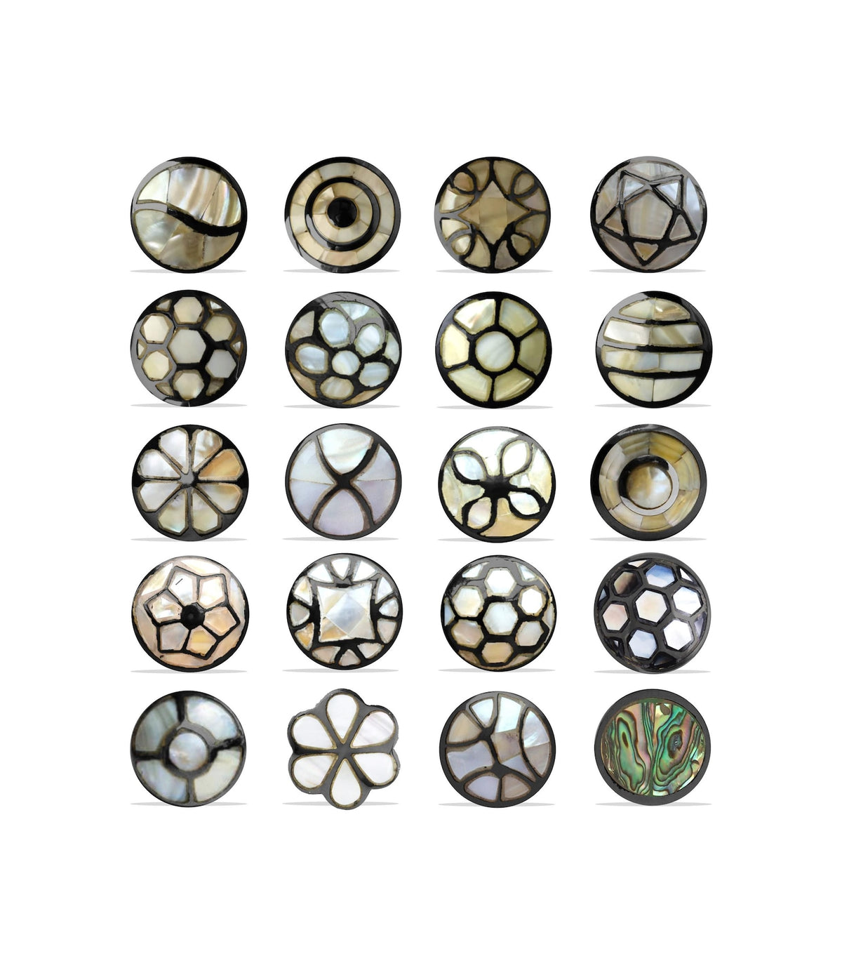 Mother of Black & Ivory Cabinet Handle