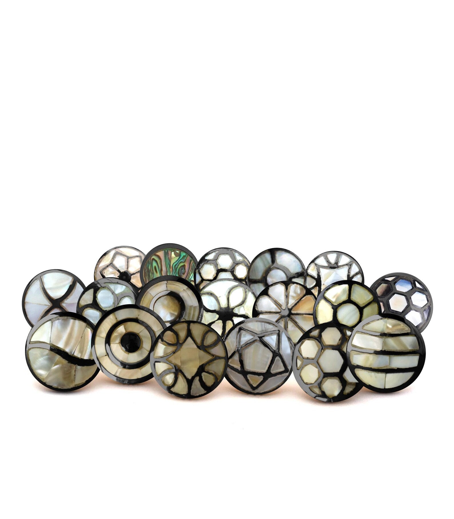 Mother of Black & Ivory Cabinet Handle