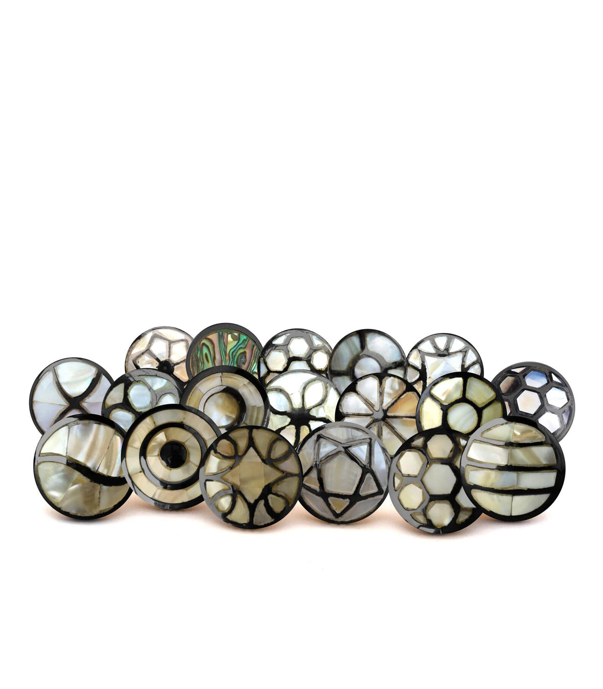 Mother of Black & Ivory Cabinet Handle