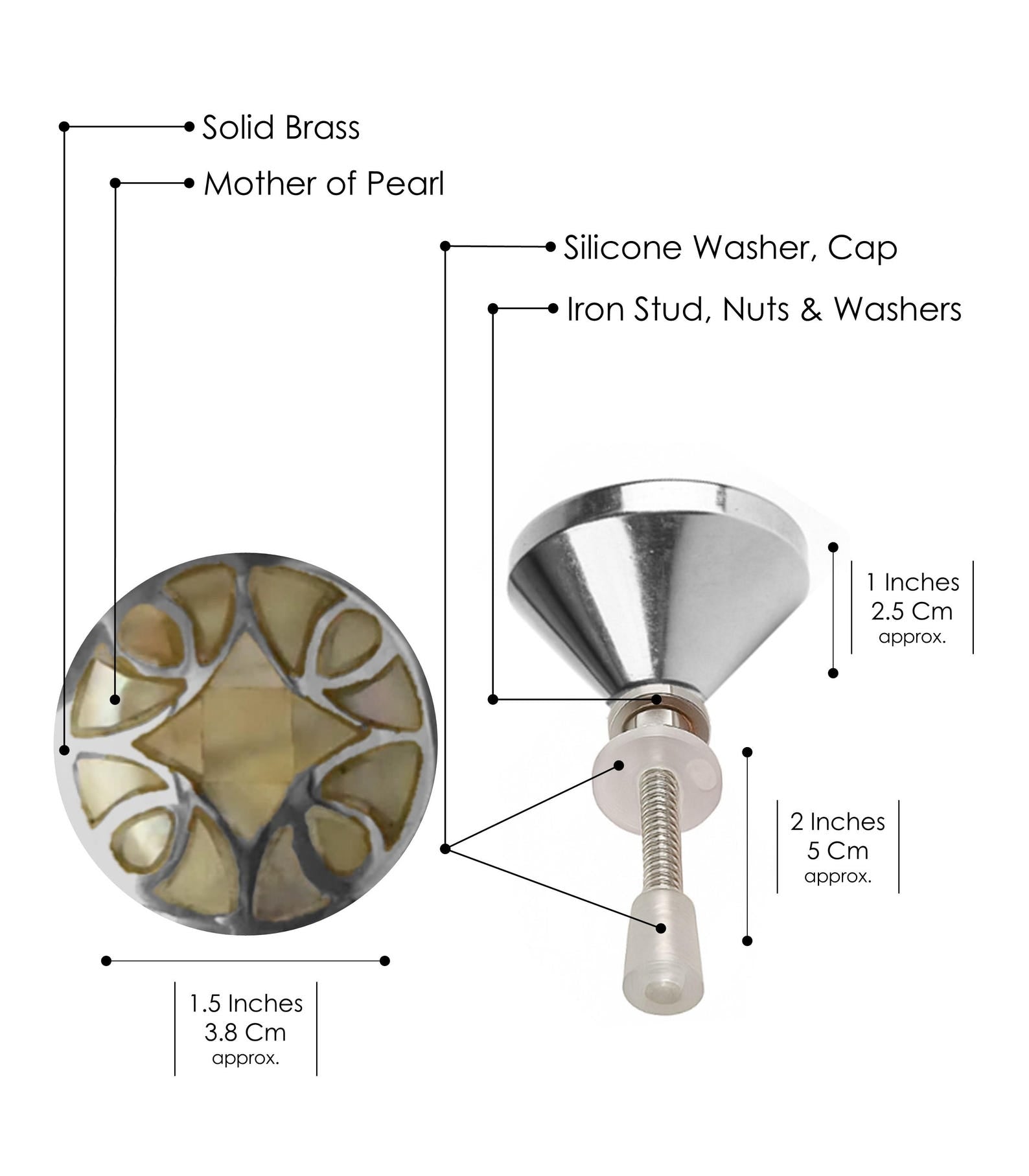 Mother of Pearl & Chrome Opulence Handle